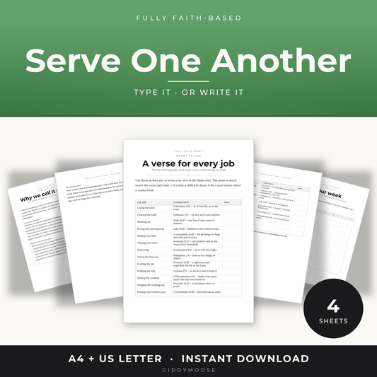 Editable Christian Chore Chart Printable