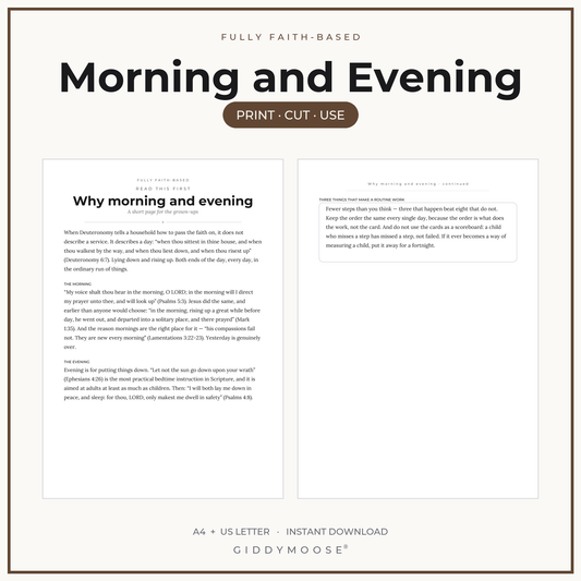 Editable Christian Morning and Evening Routine Cards Printable