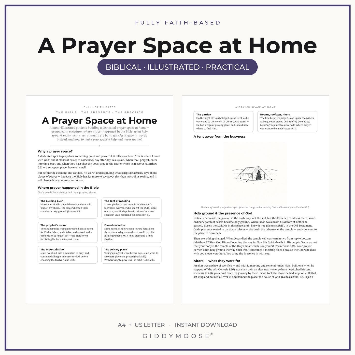 Prayer Space at Home Printable