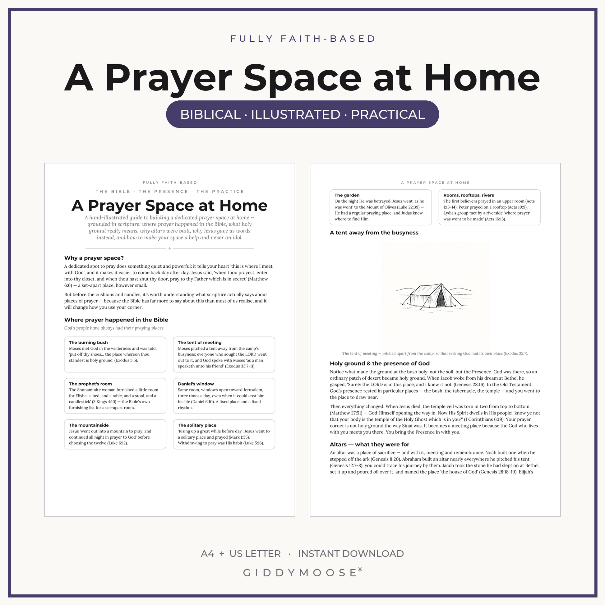 Prayer Space at Home Printable