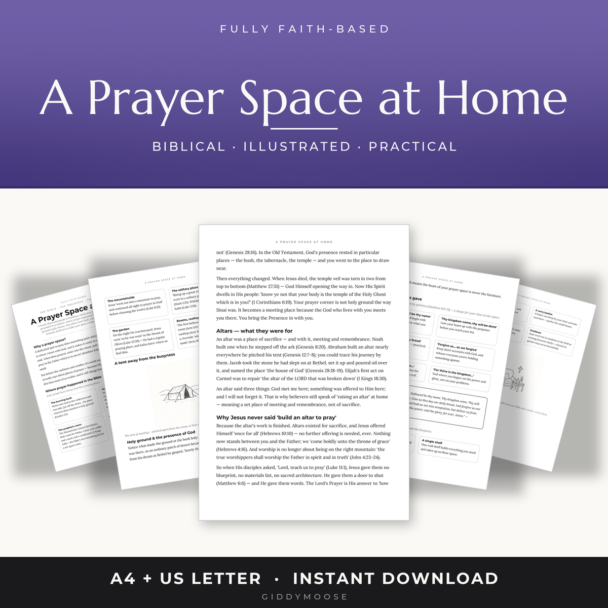 Prayer Space at Home Printable