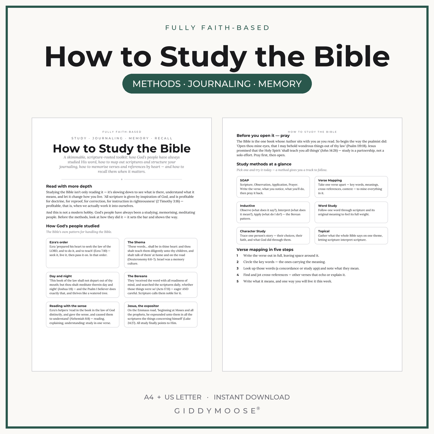 How to Study the Bible Printable