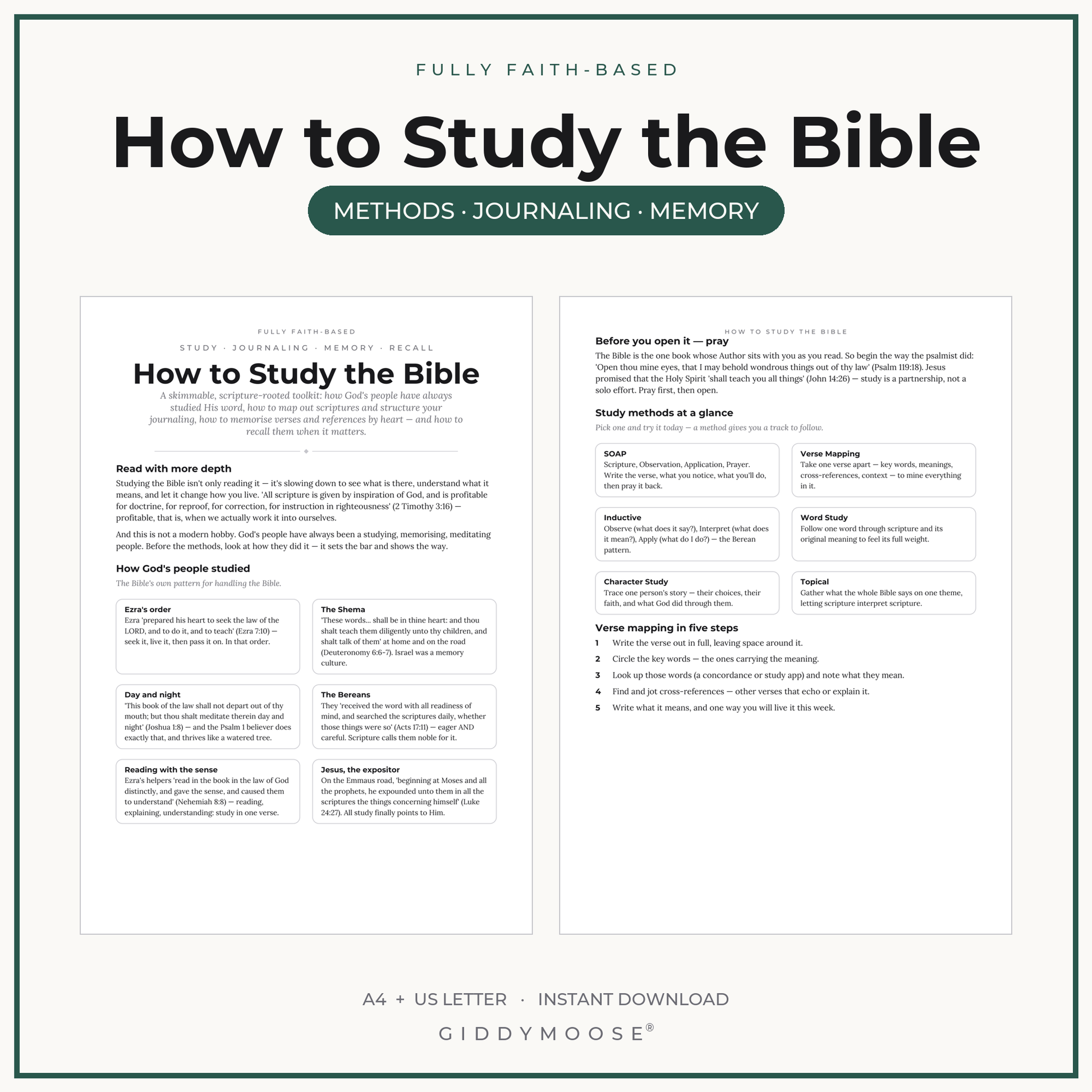 How to Study the Bible Printable