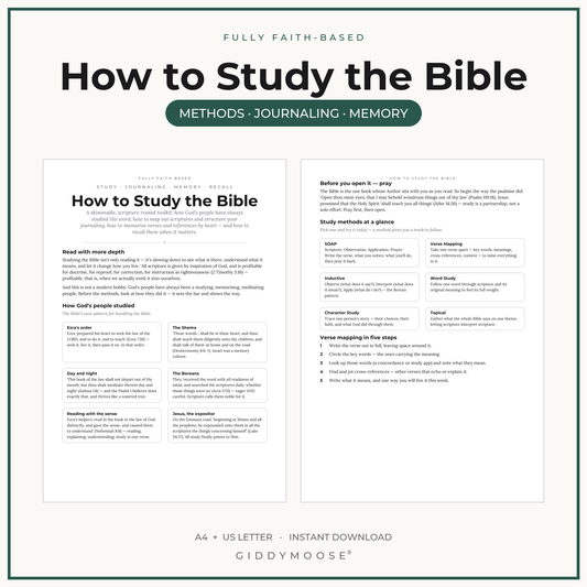 How to Study the Bible Printable