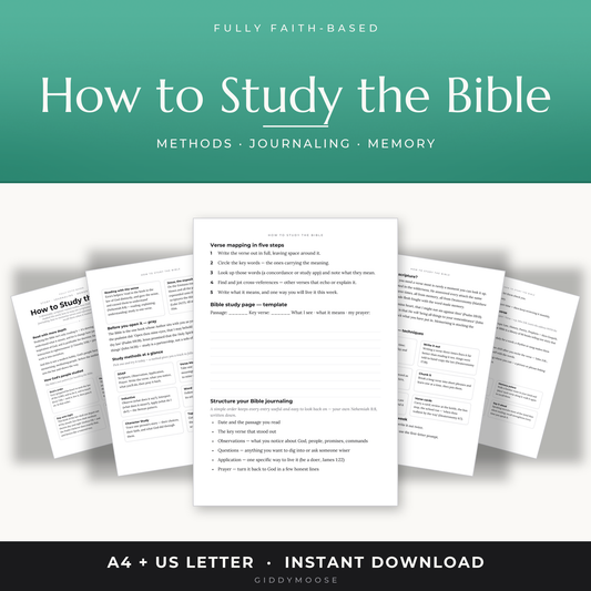 How to Study the Bible Printable
