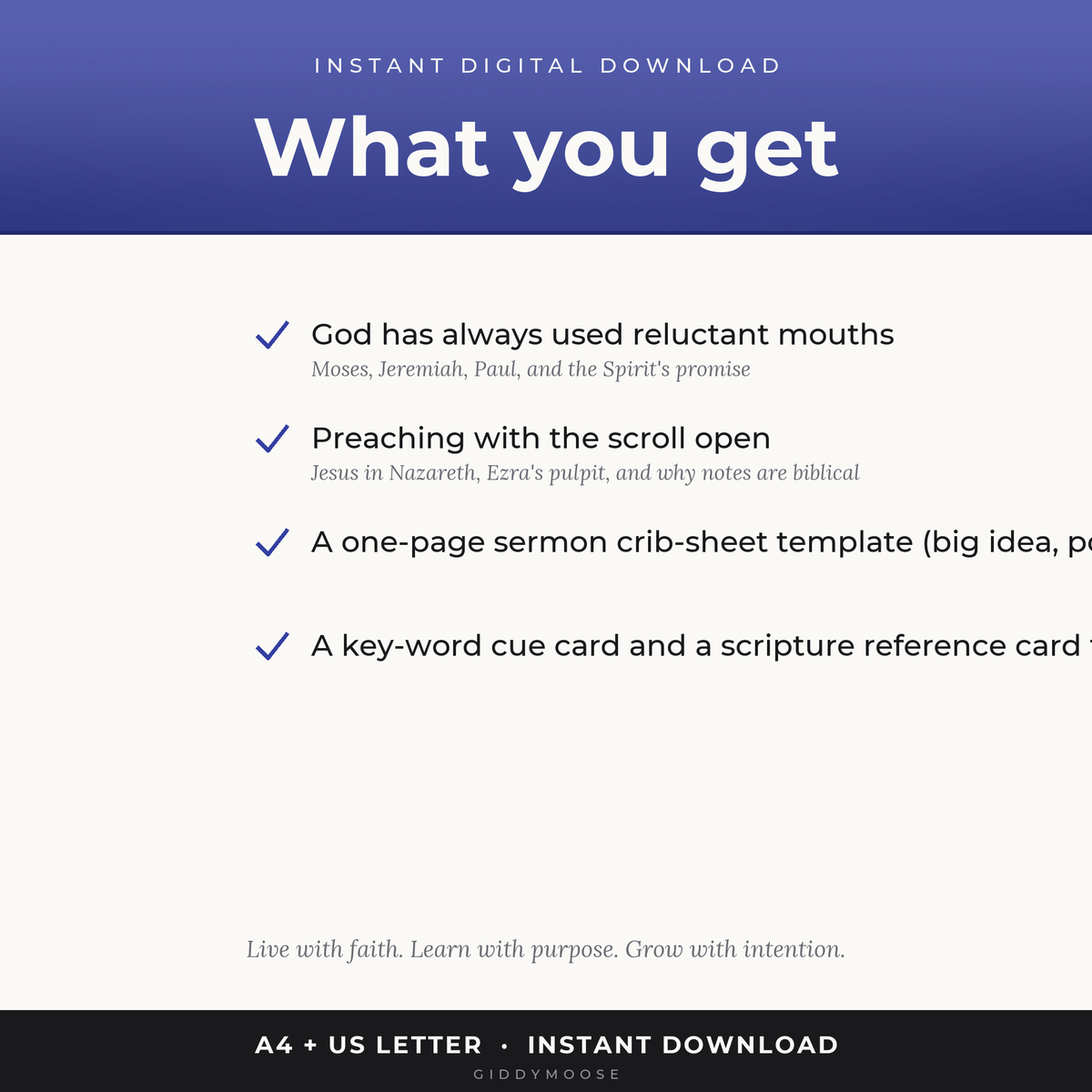 Sermon Crib Sheet Template Printable — image 2