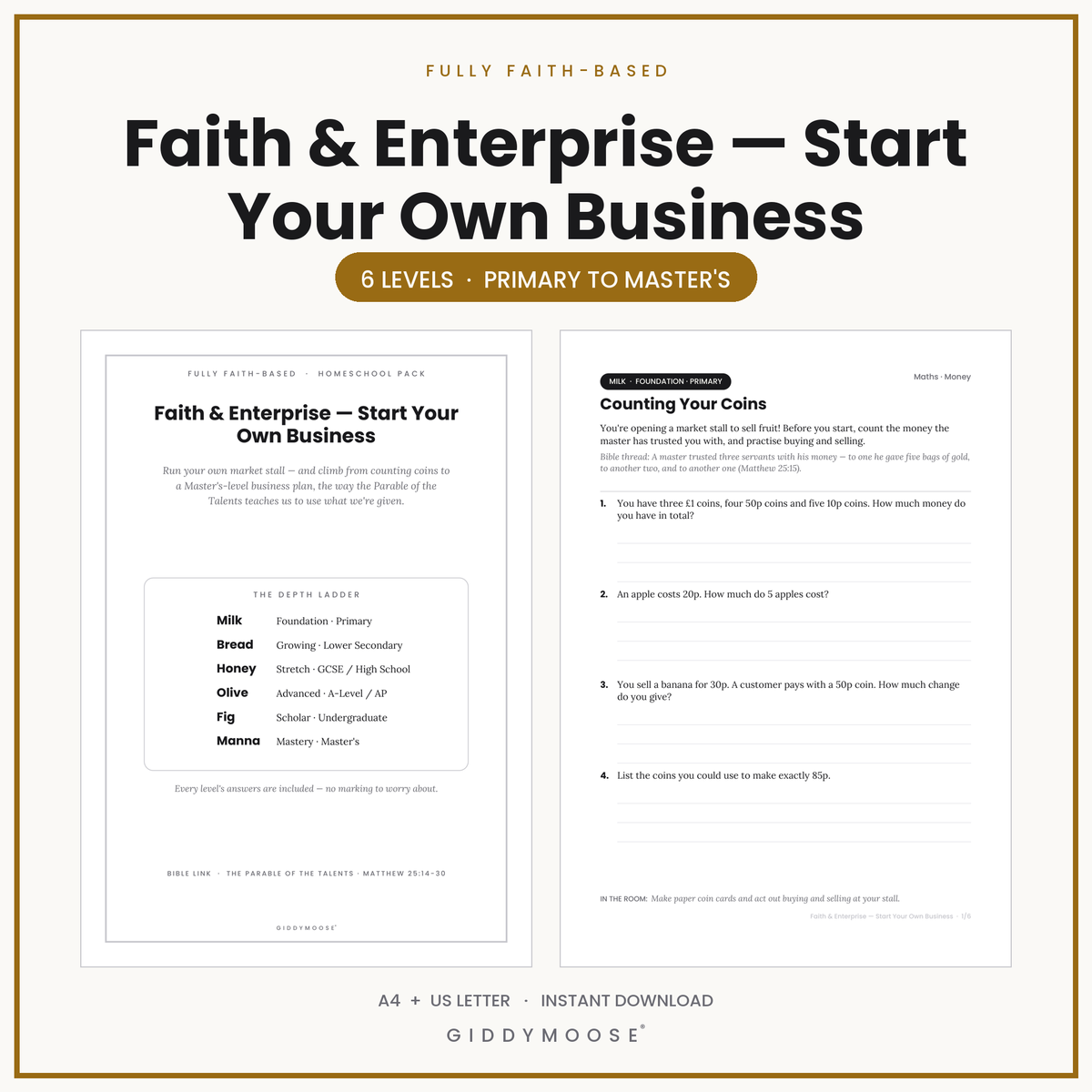 Faith and Enterprise Homeschool Pack