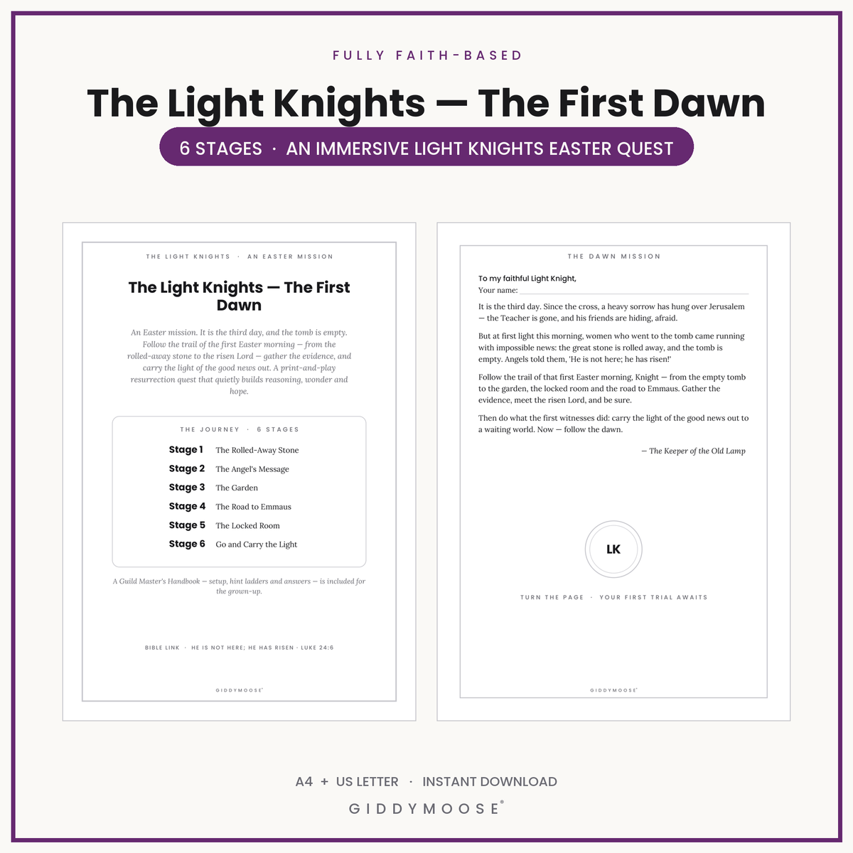 Light Knights Easter Escape Room