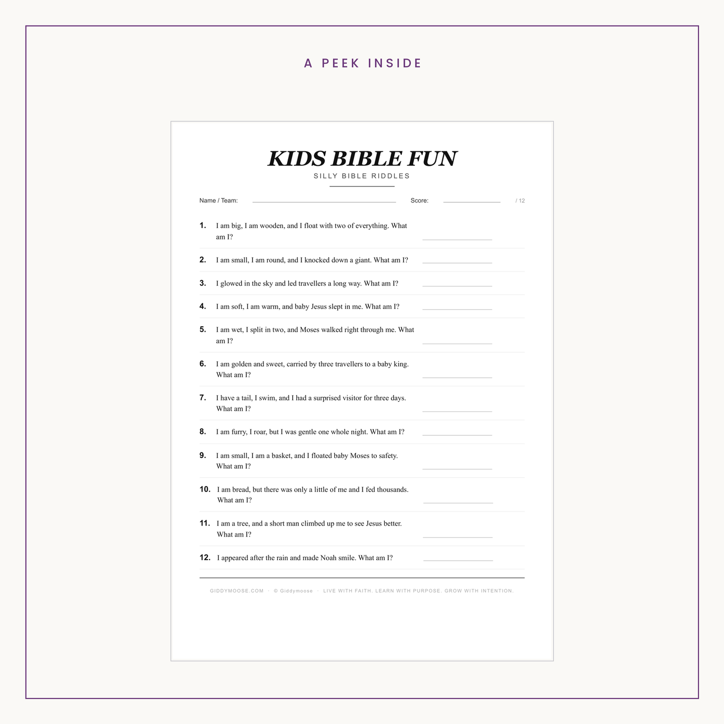 Kids Bible Riddles Printable — image 3