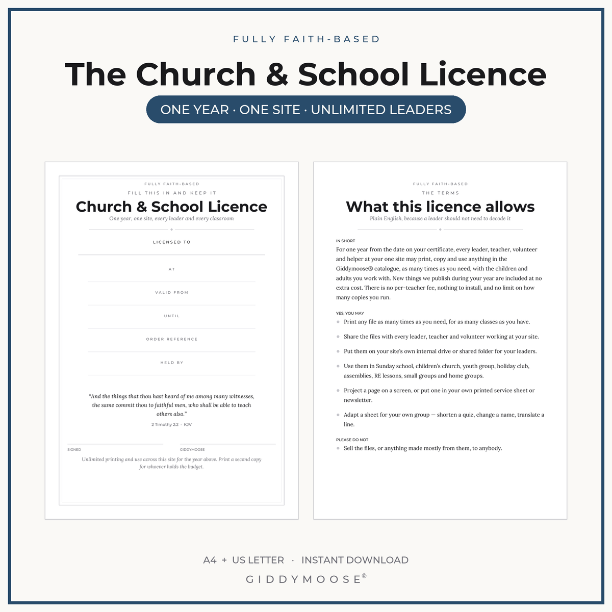 Church & School Licence
