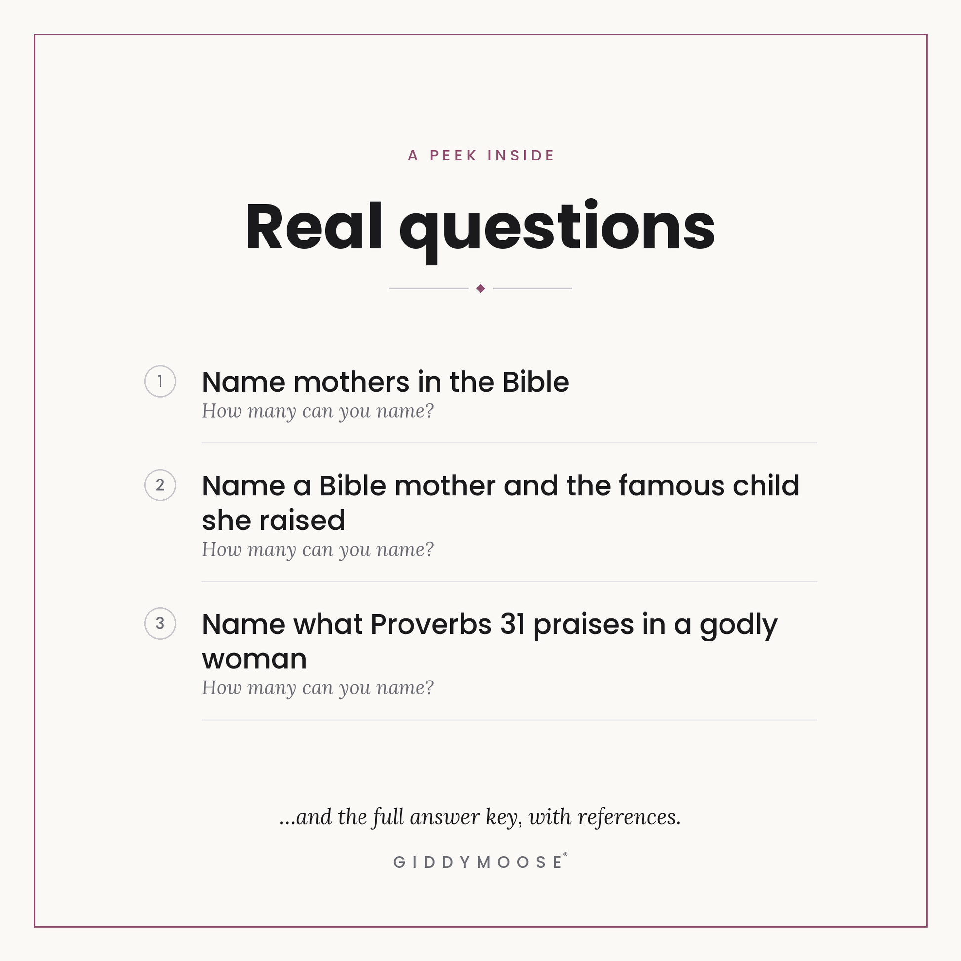 Mothers of the Bible List Challenge Printable — image 3