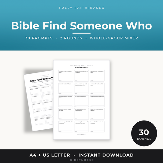 Bible Find Someone Who Printable