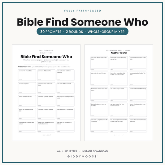 Bible Find Someone Who Printable