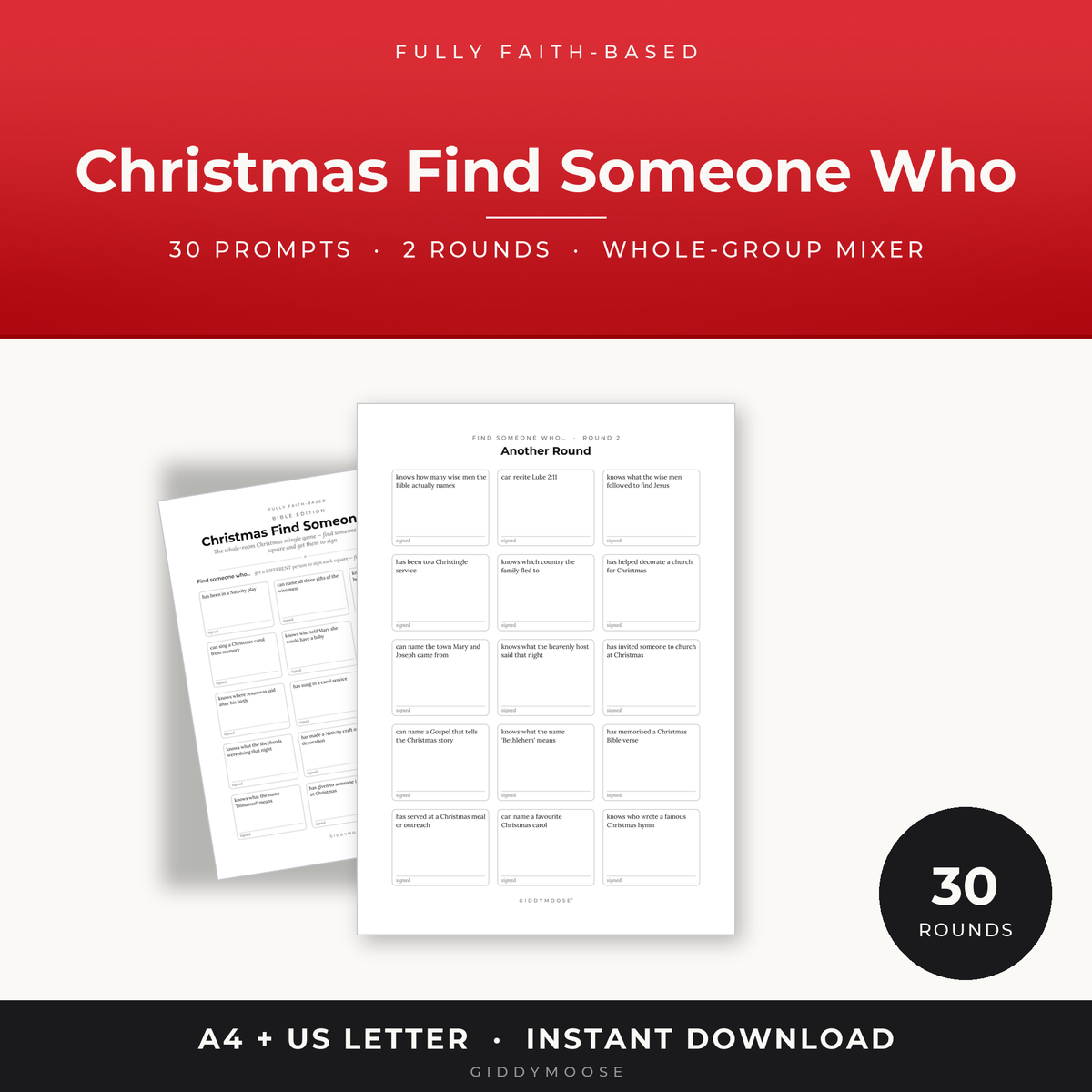 Christmas Find Someone Who Printable