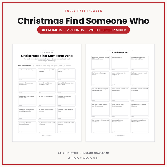 Christmas Find Someone Who Printable