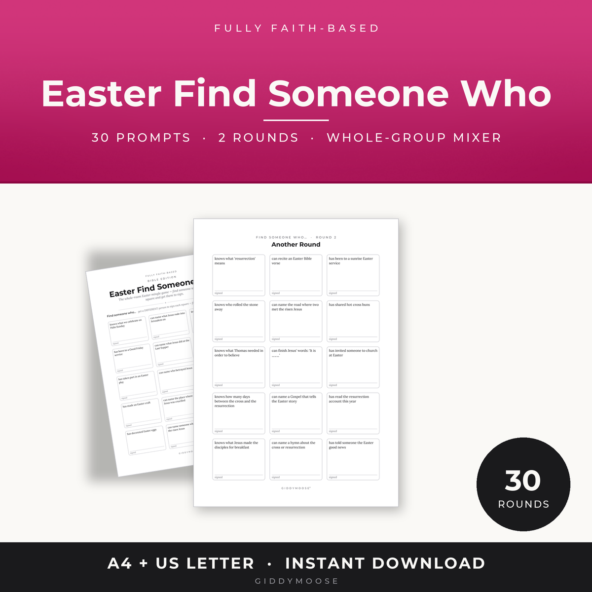 Easter Find Someone Who Printable