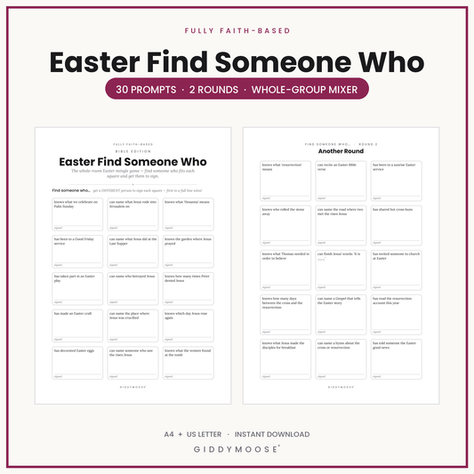 Easter Find Someone Who Printable
