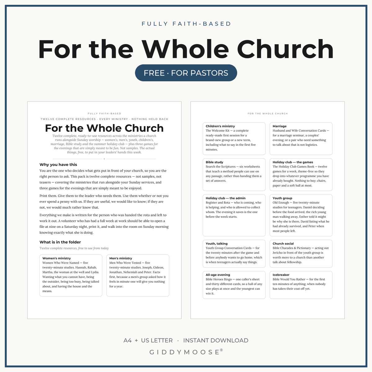 Free Church Resource Pack for Pastors