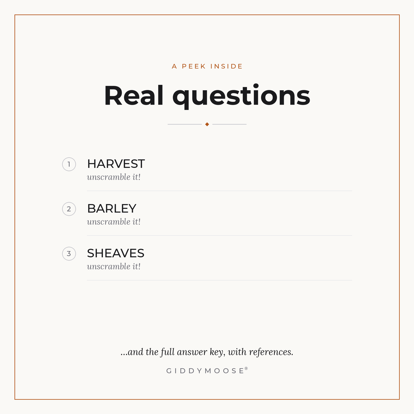 Harvest Word Scramble Printable — image 3