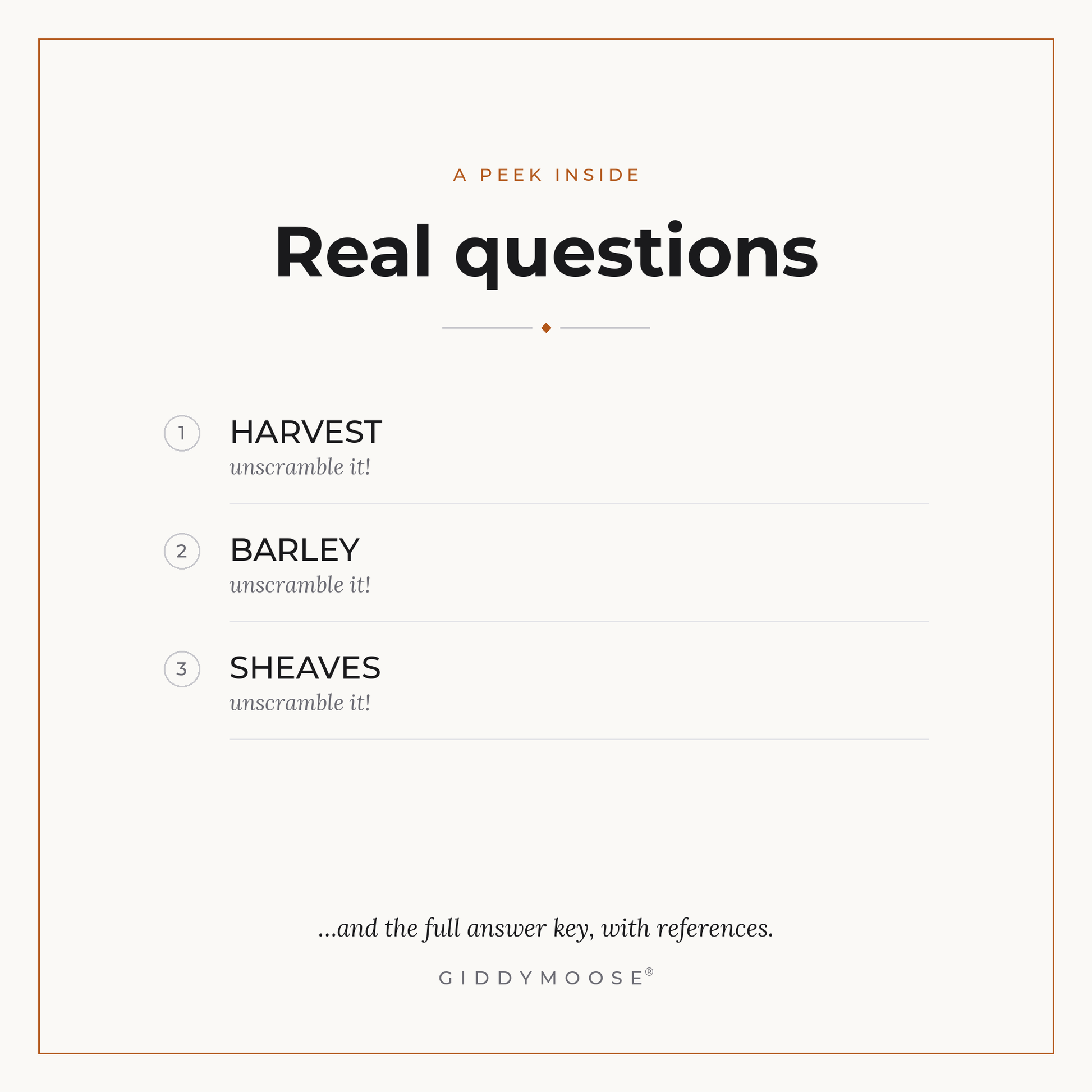 Harvest Word Scramble Printable — image 3
