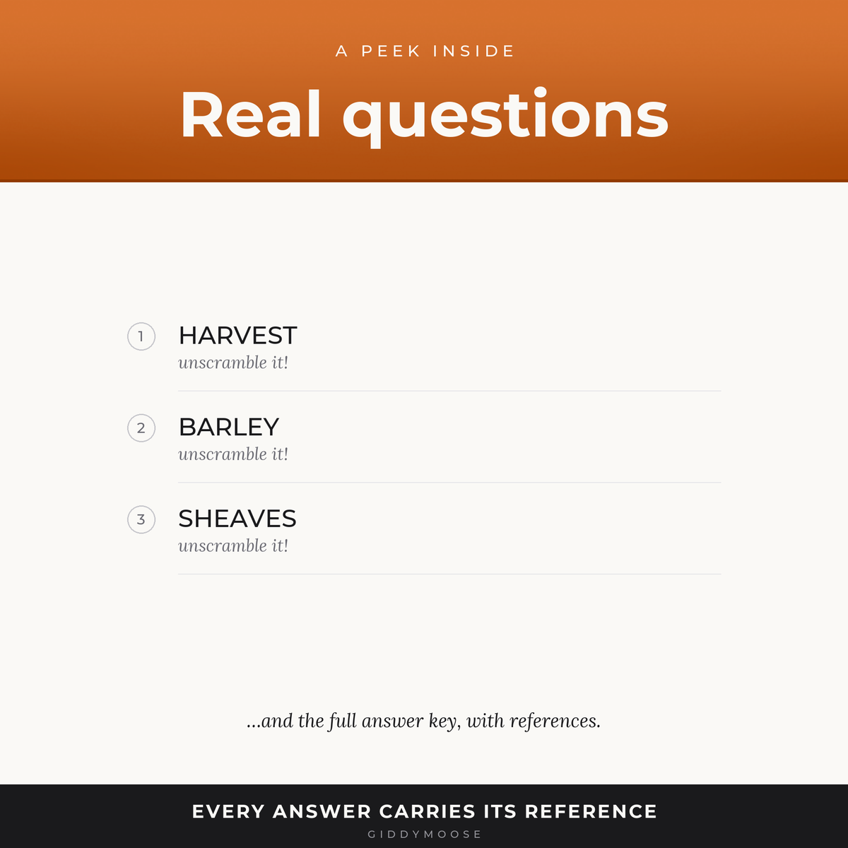 Harvest Word Scramble Printable — image 3