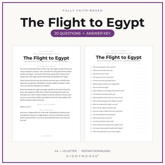 Flight to Egypt Bible Trivia Printable