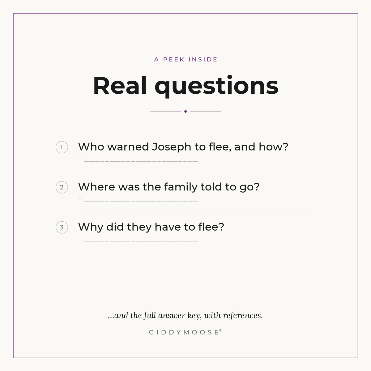 Flight to Egypt Bible Trivia Printable — image 3