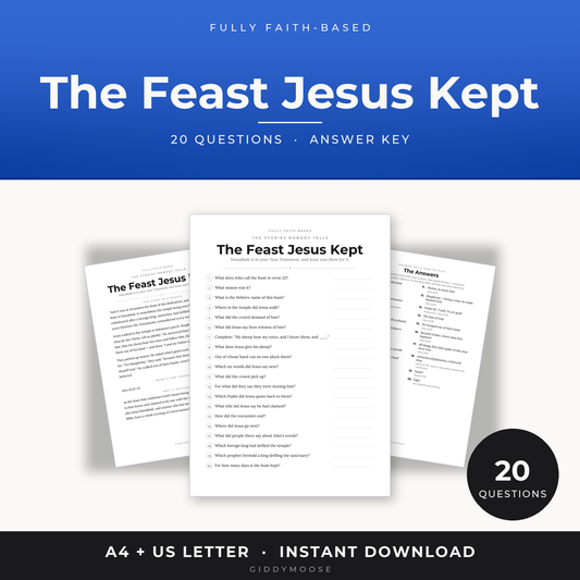 Hanukkah in the Bible Trivia Printable