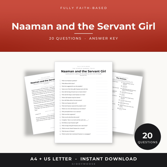Naaman Bible Trivia Printable