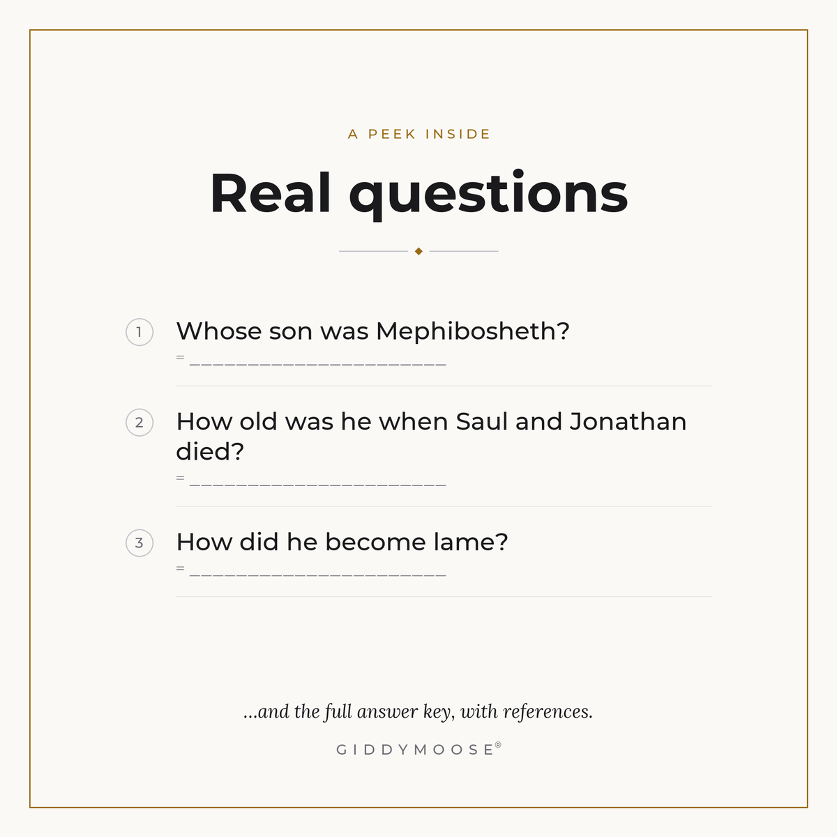 Mephibosheth Bible Trivia Printable — image 3