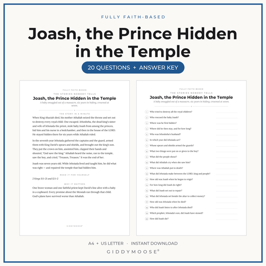 Joash Bible Trivia Printable