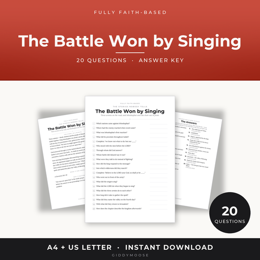 Jehoshaphat Bible Trivia Printable