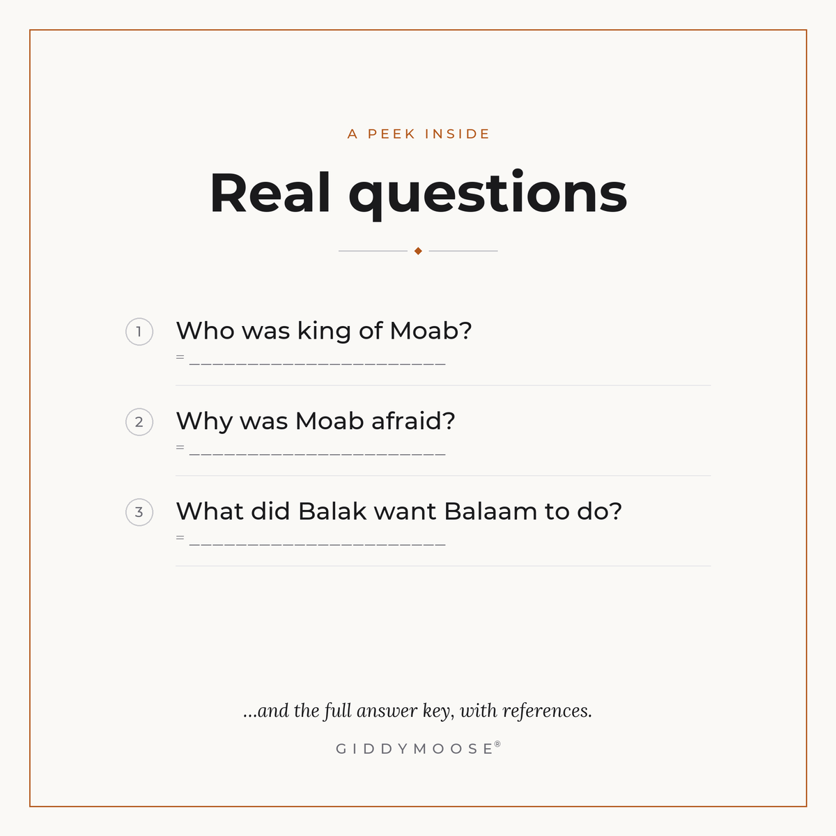 Balaam and the Donkey Bible Trivia Printable — image 3
