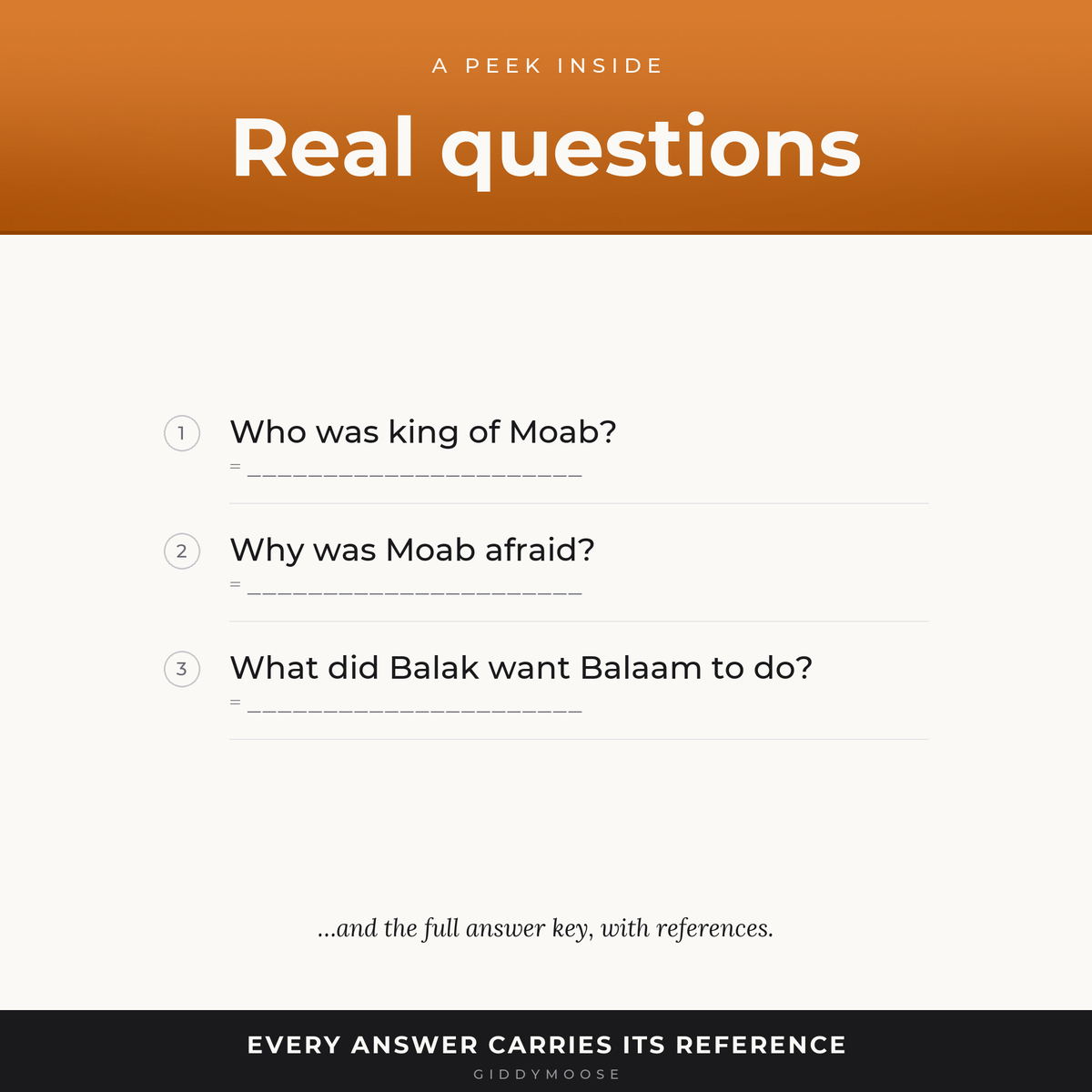 Balaam and the Donkey Bible Trivia Printable — image 3