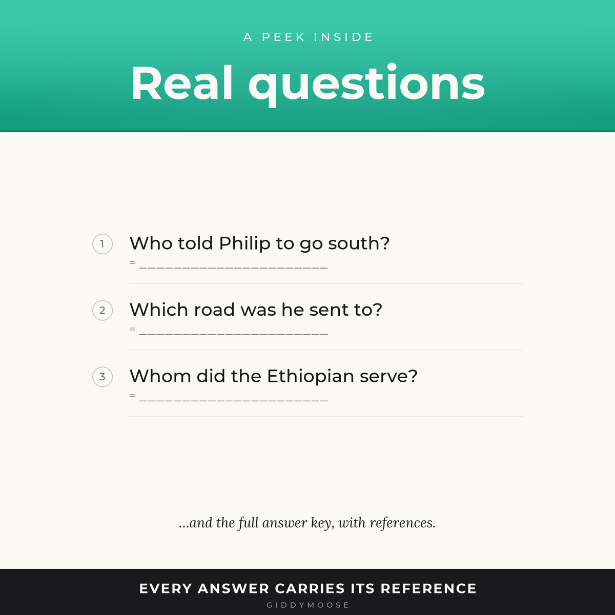 Philip and the Ethiopian Bible Trivia Printable — image 3