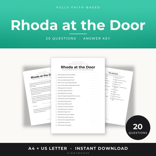 Rhoda Bible Trivia Printable