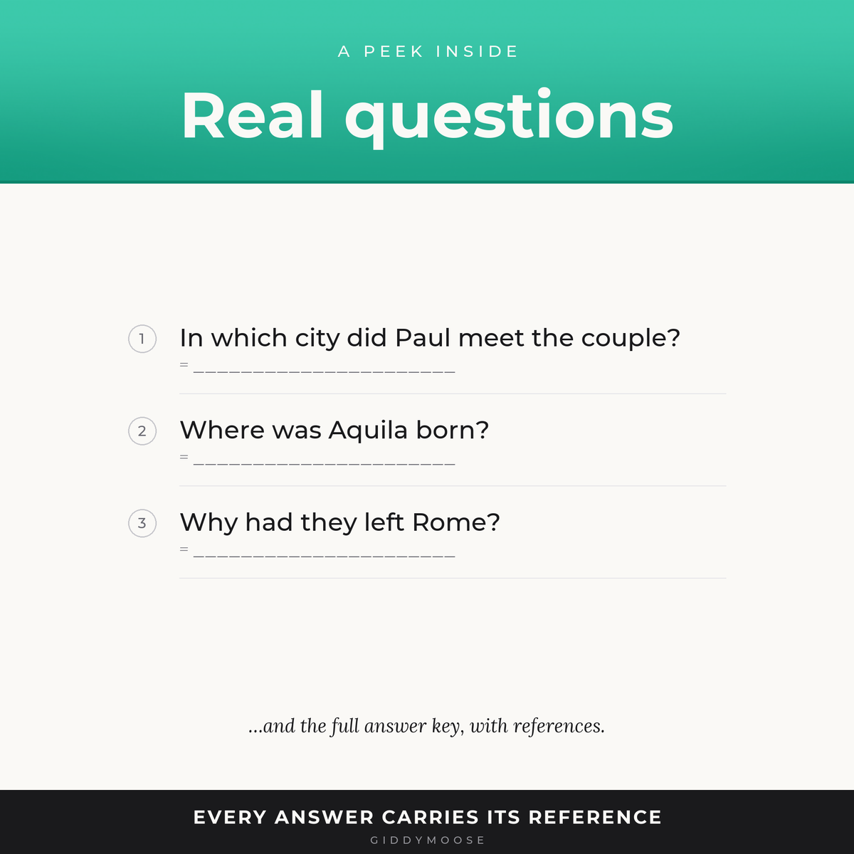 Priscilla and Aquila Bible Trivia Printable — image 3