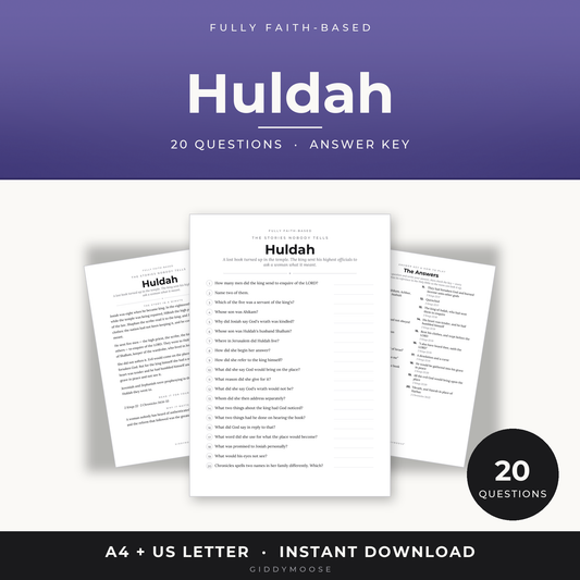 Huldah Bible Trivia Printable
