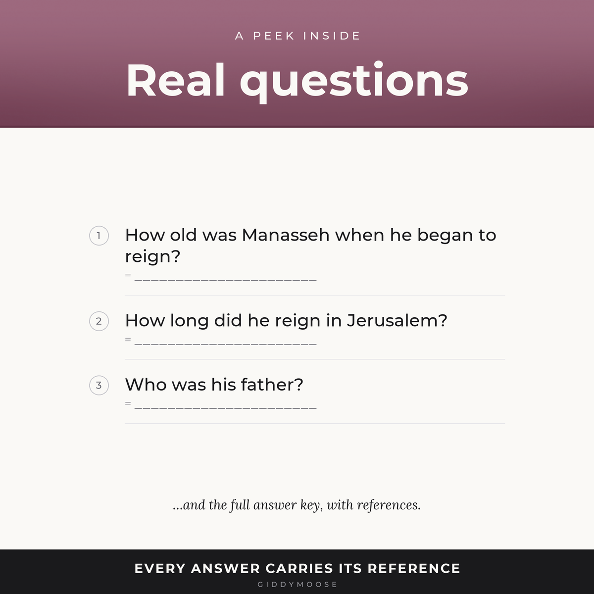 Manasseh Bible Trivia Printable — image 3