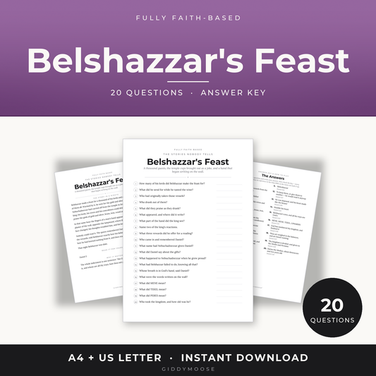 Belshazzar's Feast Bible Trivia Printable