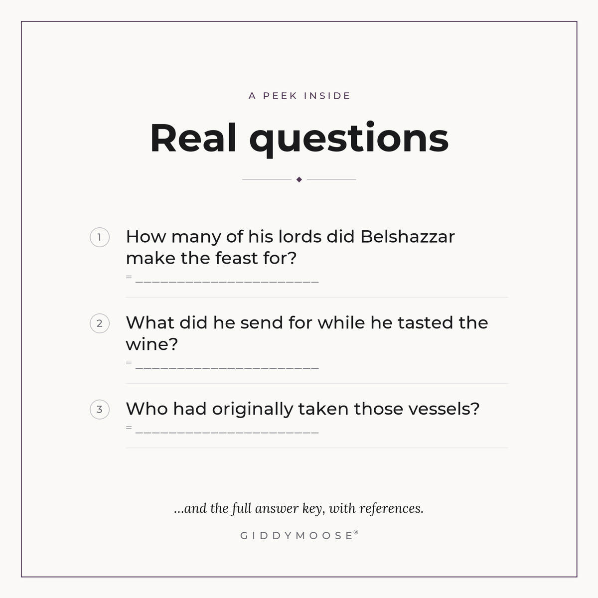 Belshazzar's Feast Bible Trivia Printable — image 3