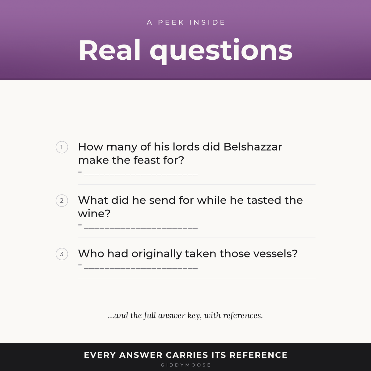 Belshazzar's Feast Bible Trivia Printable — image 3