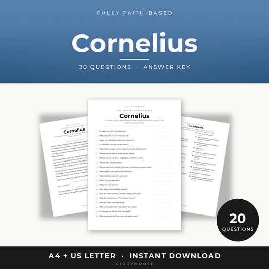 Cornelius Bible Trivia Printable