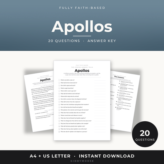 Apollos Bible Trivia Printable
