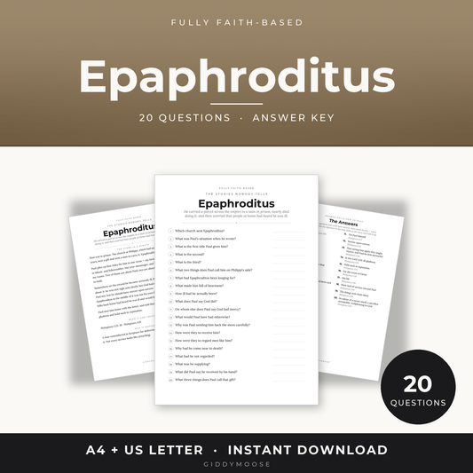 Epaphroditus Bible Trivia Printable