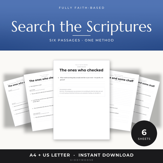 Bible Study Worksheets Printable