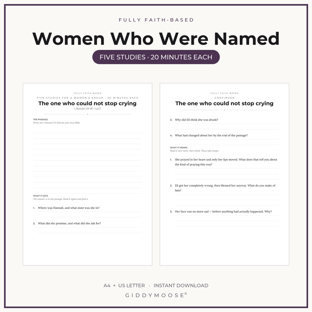 Women's Ministry Bible Study Printable