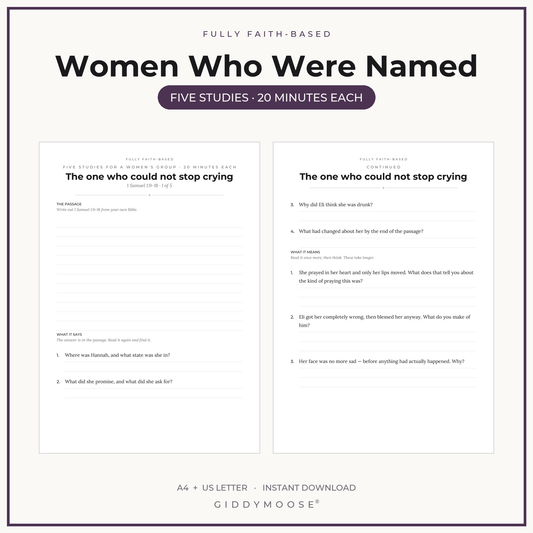 Women's Ministry Bible Study Printable