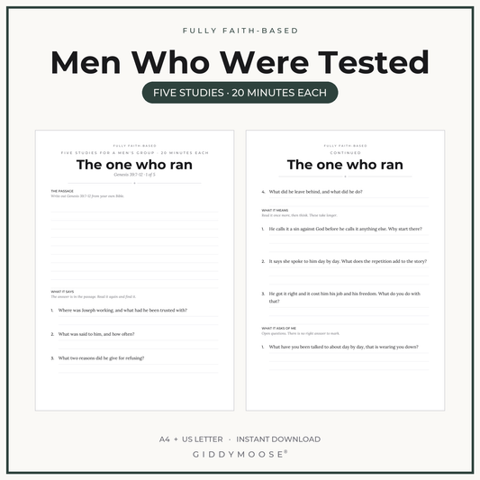 Men's Ministry Bible Study Printable