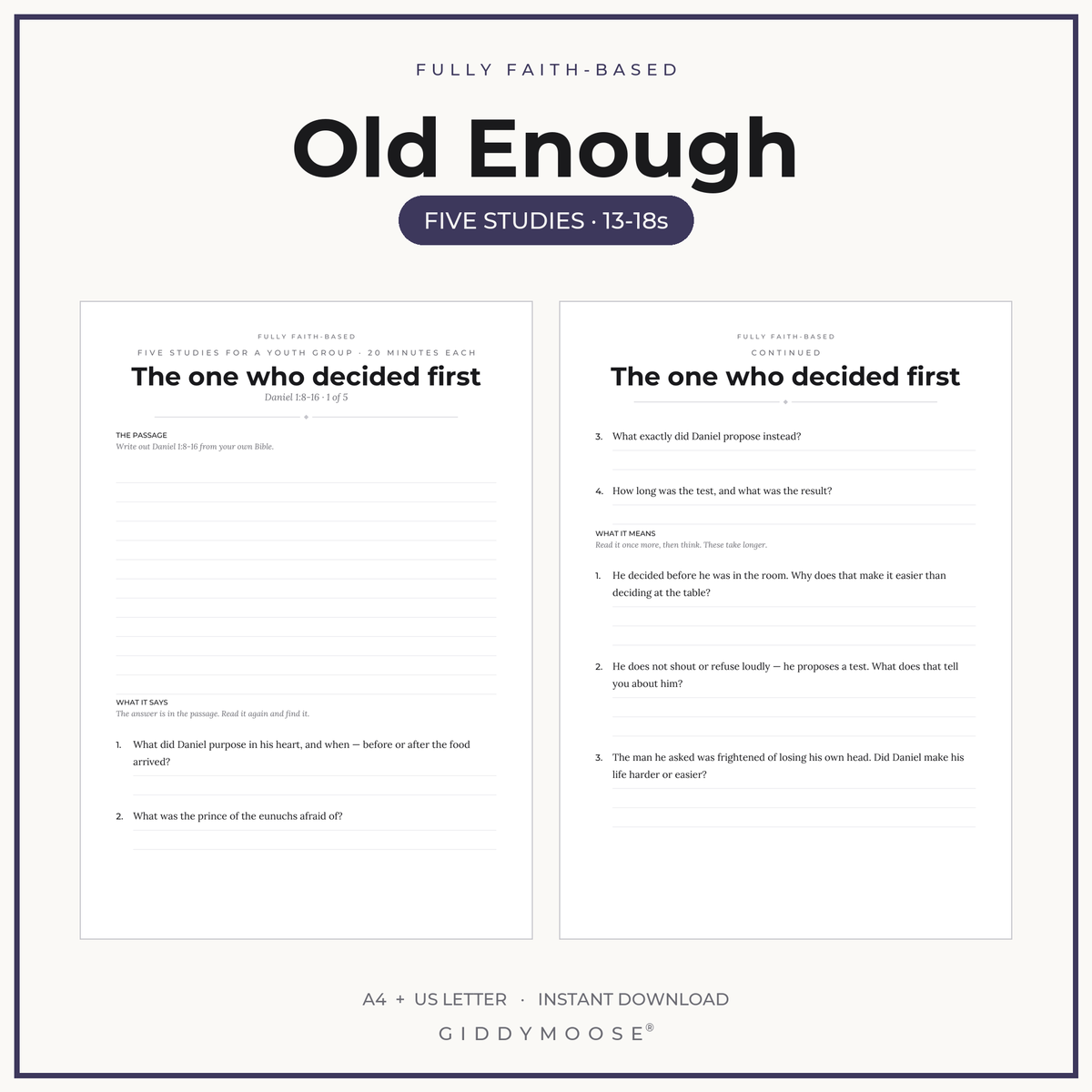 Youth Group Bible Study Printable